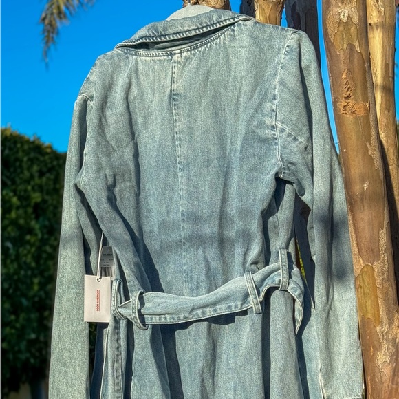 NWT Good American Trench Coat Sz. 3 (L)| Blue 422 - Picture 2 of 4